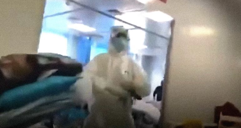 (Video) Man records footage inside Wuhan hospital