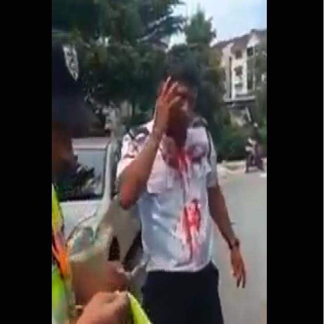 (Video) Nepali security guard assaulted for clamping car