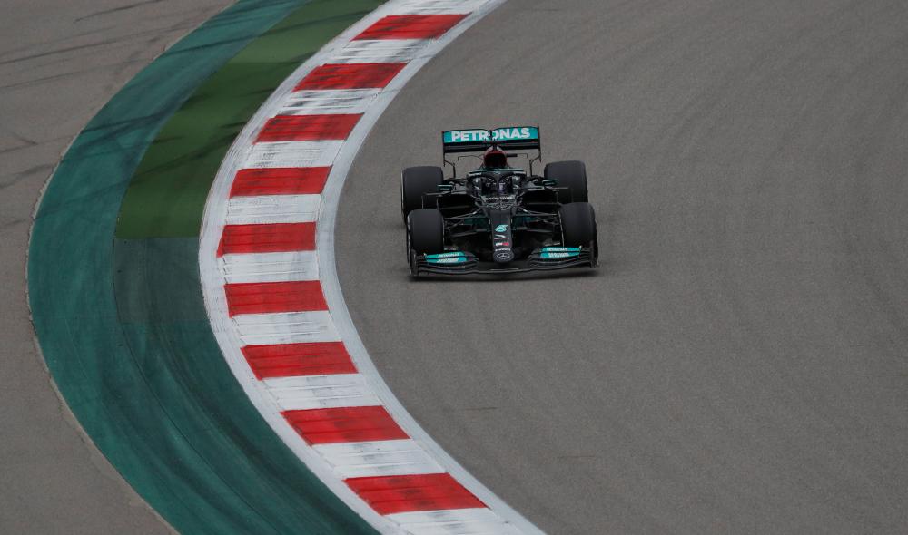 September 26, 2021 Mercedes' Lewis Hamilton during the race. REUTERSpix
