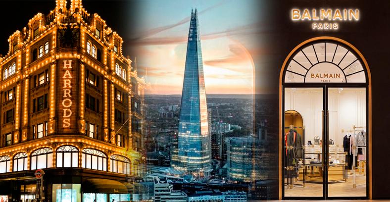 $!FROM LEFT: Britain’s luxury store Harrods, London’s Shard skyscraper and France’s Balmain fashion house.