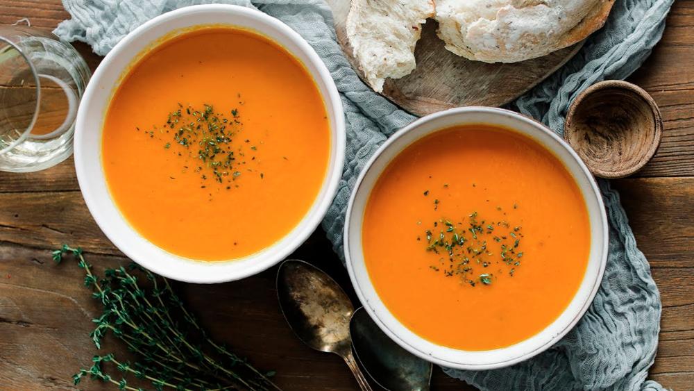 $!Carrot and orange soup is a blend of sweet carrots and tangy orange juice. – PIC FROM YOUTUBE @HEINEN’S