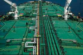View of the deck of Hin Leong’s Pu Tuo San VLCC supertanker in the waters off Jurong Island in Singapore in July 2019. – REUTERSPIX