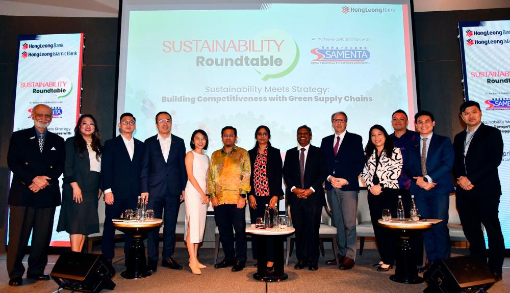 From left - Samenta Central vice-chairman Suresh Gorasia, deputy chairman Datin Lorela Chia, Kevin Ng, Samenta chairman Datuk William Ng, Nat Tan, MIDA Investment Policy Advocacy senior executive director Sikh Shamsul Ibrahim Sikh Abdul Majid, MITI ESG division senior director and head of industry Dr Meenachi Muniandy (Jessica), Matrade Chemical &amp; Energy section sustainability lead and director of oil &amp; gas S. Jai Shanker, Malaysian Recycling Alliance (MAREA) board director, BCSD Malaysia and CEO Roberto Benetello, Thoughts in Gear CEO Margie Ong, Eco-Ideals Consulting CEO and Co-Founder Soon Hun Yang, Vernon Foo and Hong Leong Bank renewable energy specialist Koh Keng Sen