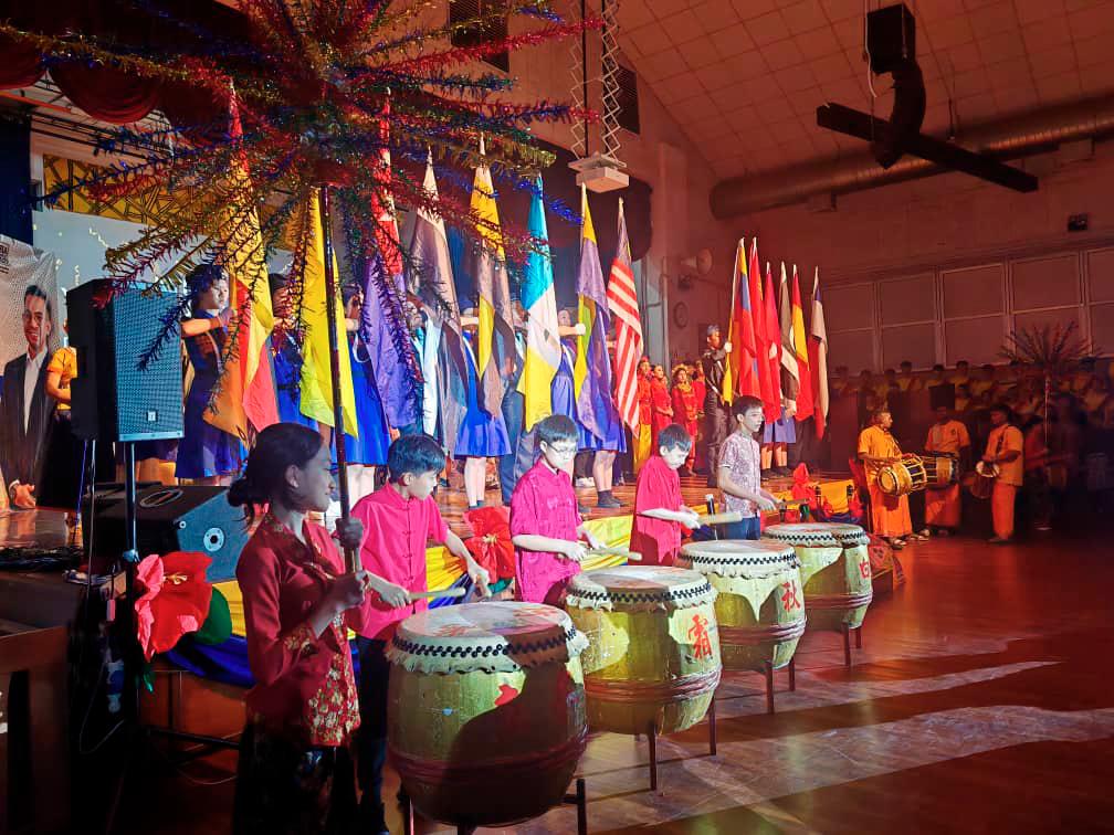 The thunderous rhythm of the 24 Festive Drums echoed across, uniting the crowd in awe. A powerful display of tradition, teamwork, and Malaysian spirit.
