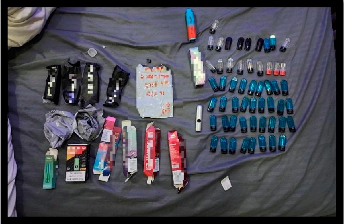 E-vaporisers and pods seized from the 16-year-old boy who was allegedly vaping - Pic credit Health Sciences Authority