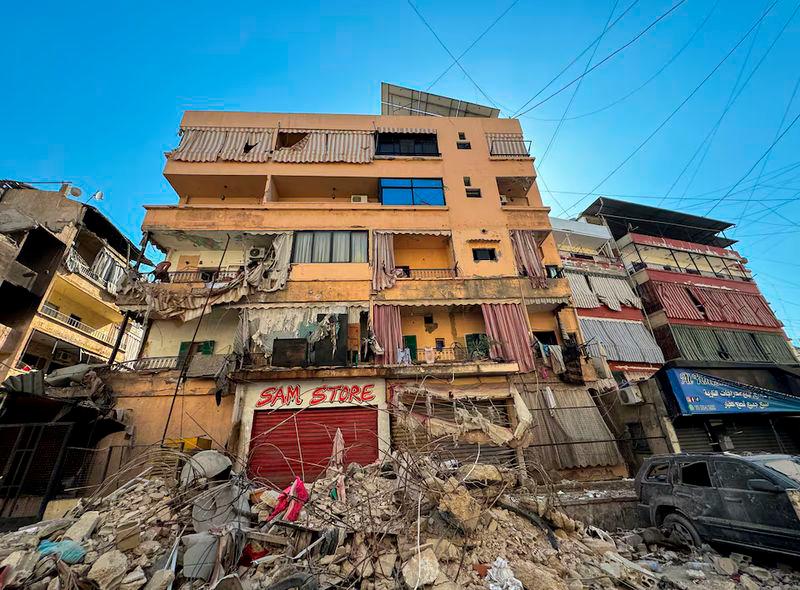 Rubble of damaged buildings lies at a site in the aftermath of Israeli strikes on Beirut’s southern suburbs, amid the ongoing hostilities between Hezbollah and Israeli forces - REUTERSpix