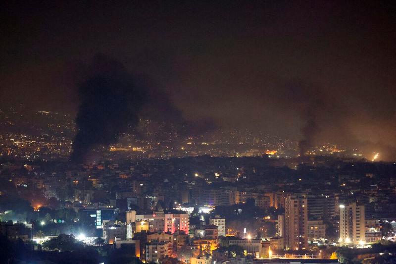 Smoke billows following an Israeli strike over Beirut’s southern suburbs, amid ongoing hostilities between Hezbollah and Israeli forces, as seen from Sin El Fil, Lebanon - REUTERSpix