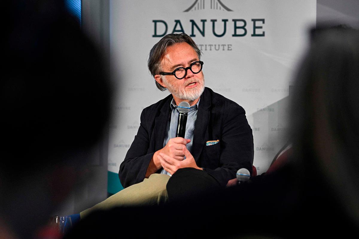 US-Hungarian commentator and writer Rod Dreher, director of the Network Project at the Danube Institute and author of ‘Live Not By Lies’, attends a discussion with the title ‘US - Hungarian Relations in Trump’s Second Term: Prospects and Promises’ organised by the Danube Institute in Budapest on July 3, 2025. - AFP
