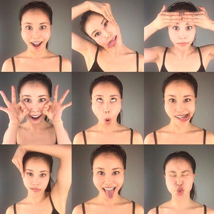 $!Facial yoga expressions by Hayashi. – Courtesy of Koko Hayashi