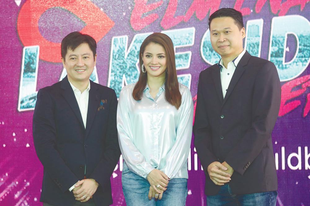 (from L) Ong, Fazura, and Leong at the announcement of the concert.