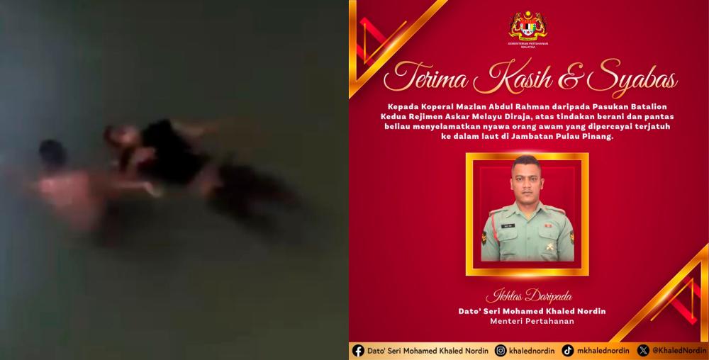 Credit: Tentera Darat Malaysia - FB (left), Khaled Nordin - X (right)