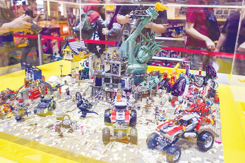 At the event ... a diorama made from Lego sets based on The Lego Movie 2 - –Adib Rawi Yahya/theSUN