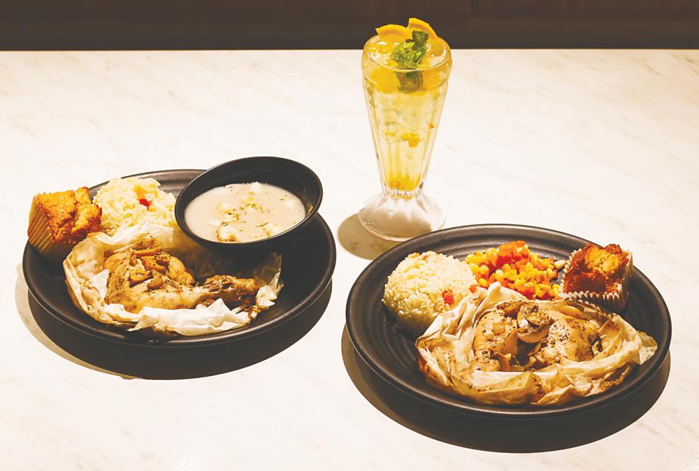 Golden Feast ... (from left) The Golden Wrap Soup Meal; Golden Splash; and Golden Wrap Meal now available at Kenny Rogers Roasters.