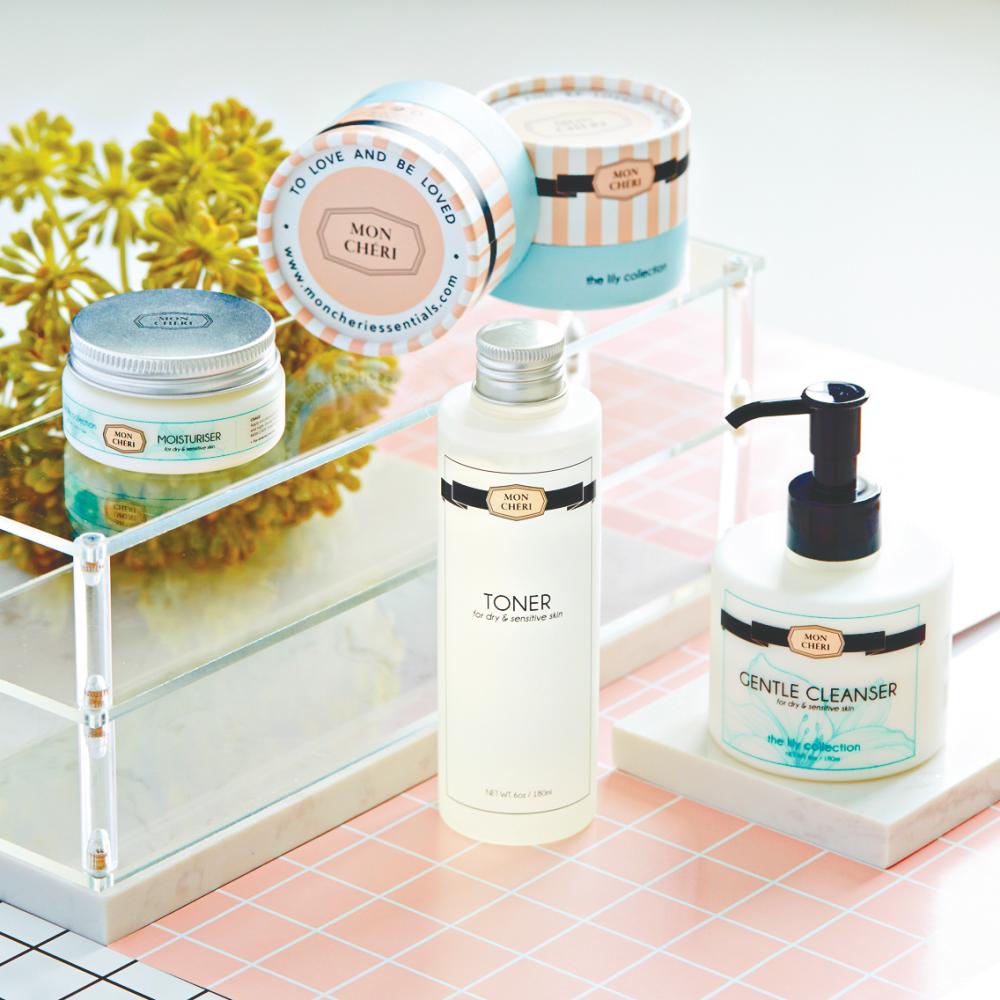Cleanse, tone and moisturise with the Lily Collection from Mon Cheri.