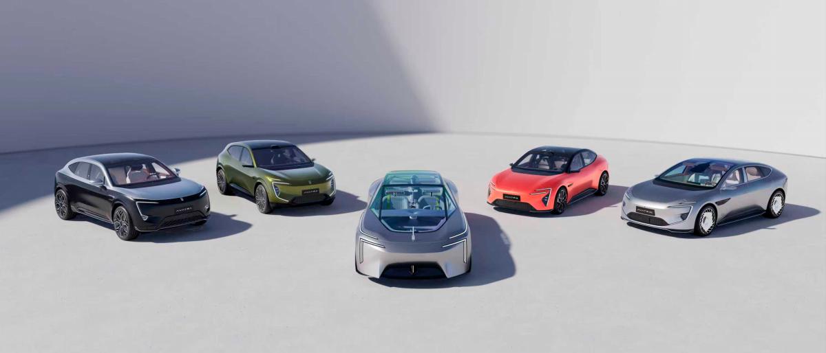 The world’s first Emotive Intelligent (EI) vision car, AVATR VISION XPECTRA , the limited-edition AVATR 012 co-created with Kim Jones, the exclusive custom AVATR 11 Royal Edition, the Urban Luxury SUV AVATR 07, and the Luxury Sports Sedan AVATR 06 picture designed by AVATR