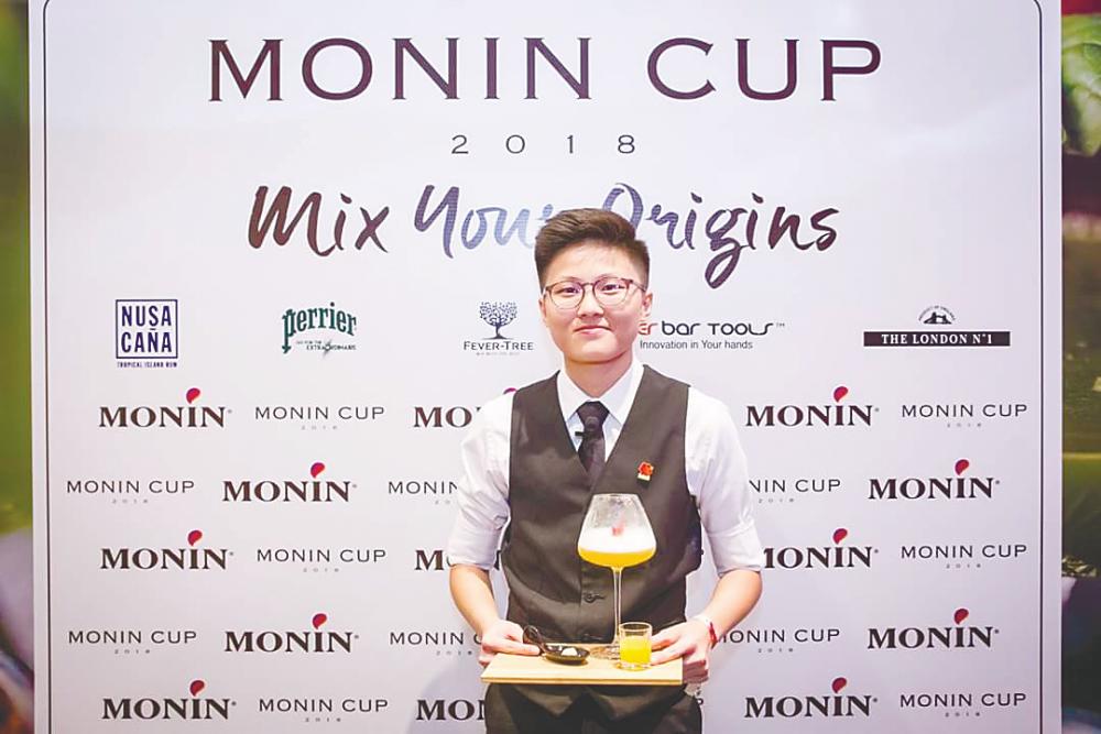 Soon used bambangan and tuak, two ingredients native to Sabah and Sarawak to craft the 2018 Monin Student Cup winning drink, Bayu Kenyalang.