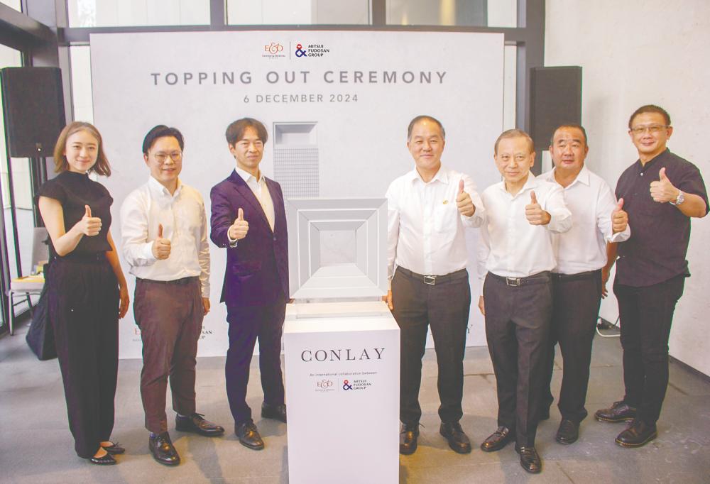 From left: Mitsui Fudosan (Asia) Malaysia Sdn Bhd senior managers (business and residential development) Keiko Imaeda and Khoo Kok Chen, Saito, E&amp;O Bhd executive chairman Datuk Seri Tee Eng Ho, Kok, executive director Datuk Tee Eng Seng, and project director Michael Tan Hwee Hian.