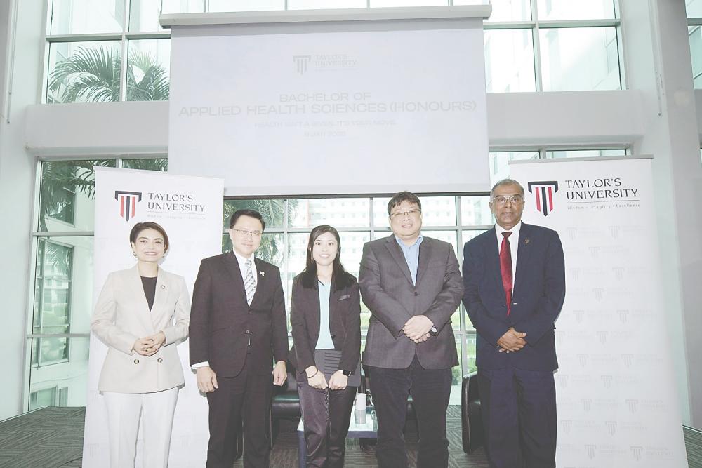 From left: Tehmina, Aaron, Dr Lee, Prof Leong and Prof Thomas at the forum, where the urgent need for healthcare professionals in several critical areas was discussed.