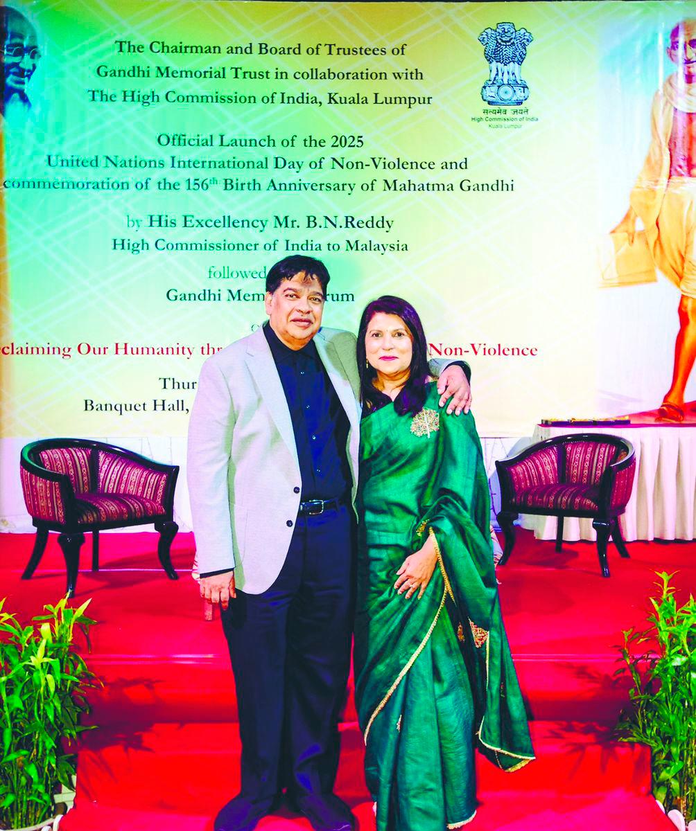Raja with his wife Meera at the event. – Pic courtesy of BAC Education