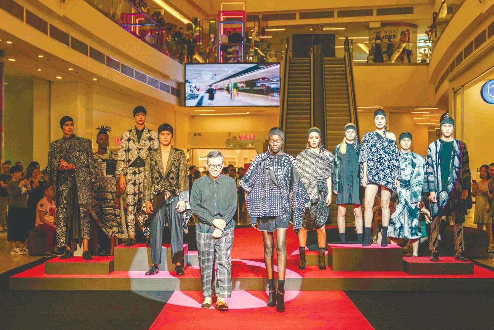 Choong and his exclusive Batik-inspired collection at Avenue K.