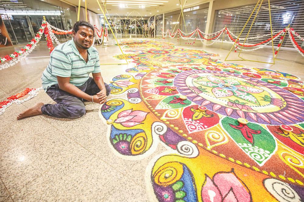 Kolam artist Ruben Prakash speaks about the sweat, tears and joy that goes into creating one of these beautiful traditional art forms. – AMIRUL SYAFIQ MOHD DIN/THESUN