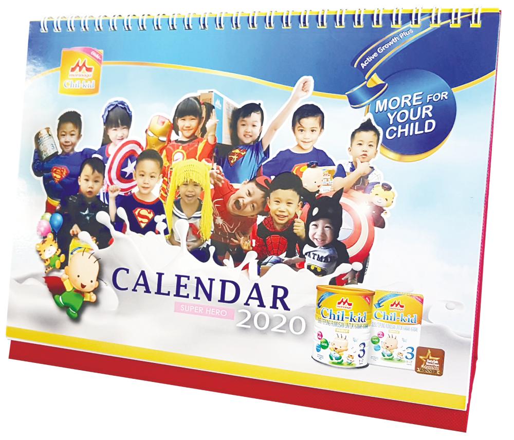A free Morinaga calendar 2020 will be given away with every purchase of the Morinaga Chil-kid