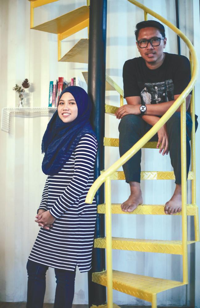 The owners of the shipping container home, Hamizah and Zaizul. - AMIRUL SYAFIQ/THESUN