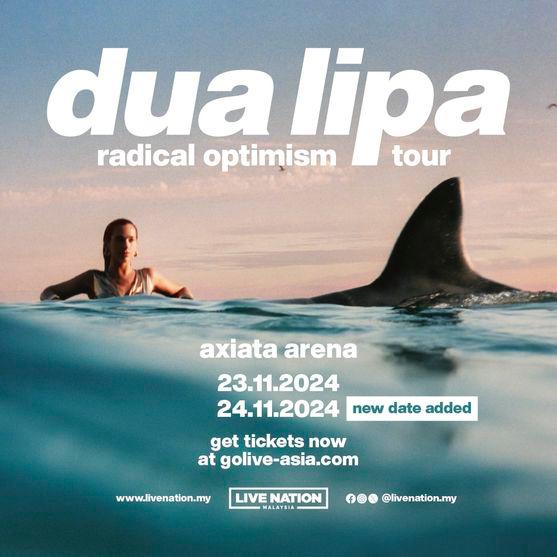 $!Dua Lipa’s upcoming Radical Optimism Tour will visit eight cities throughout Asia, including KL on Nov 23.