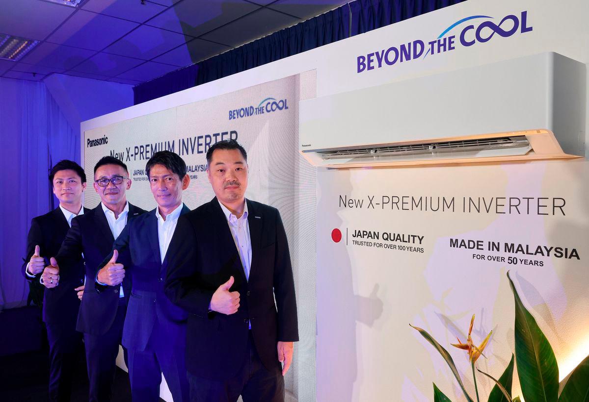 From left: PACMY CS department general manager Tominaga Toru, chief sales and marketing officer Stephen Eric Khan, Nishi and Panasonic Appliances Air-Conditioning Malaysia (PAPAMY) managing director Daisuke Hara.
