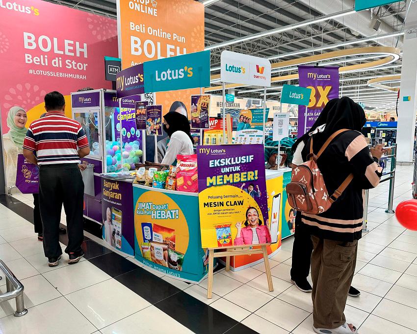 $!My Lotus’s loyalty membership recruitment and Lotus’s own brand sampling.