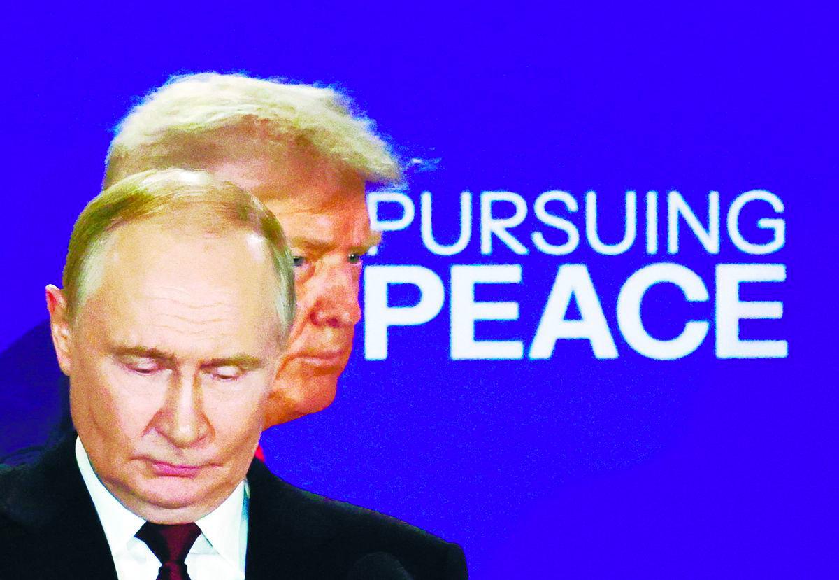 Trump and Putin hold a press conference following their meeting to negotiate an end to the war in Ukraine at Joint Base Elmendorf-Richardson in Anchorage, Alaska on Aug 15. – REUTERSpix