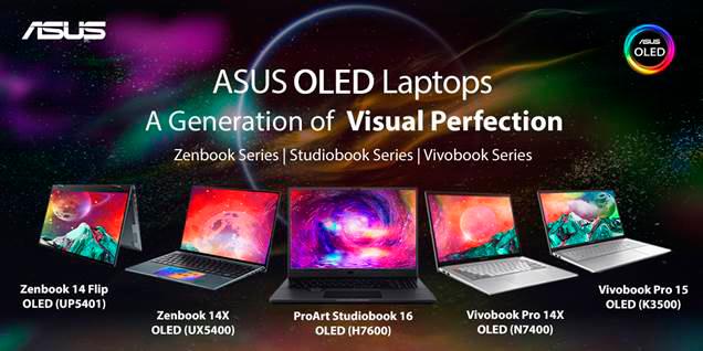 ASUS showcases complete OLED Laptop lineup