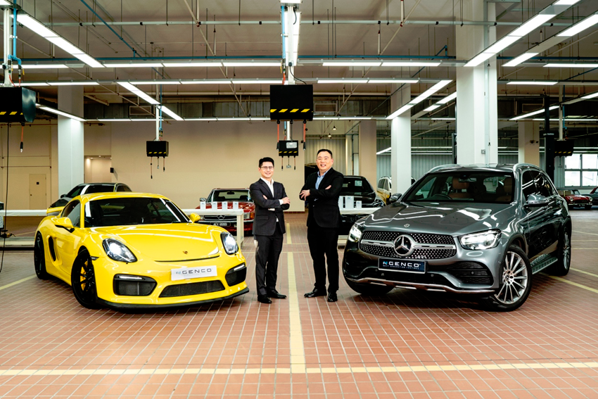 From left - Hap Seng Star Sdn Bhd national after sales operations general manager Choy Wei Chieh, and Hap Seng Body and Paint Sdn Bhd acting deputy general manager Kevin Tan