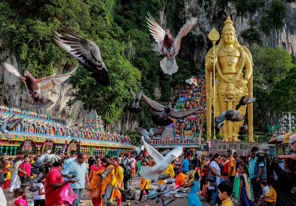 The Sri Mahamariamman Temple during the Thaipusam Festival in Batu Caves on Jan 21, 2019. — Sunpix by Amirul Syafiq Mohd Din