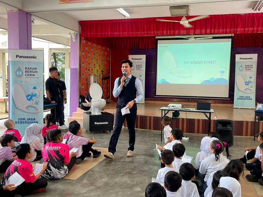 $!Educating school children about instilling good hygiene standards.