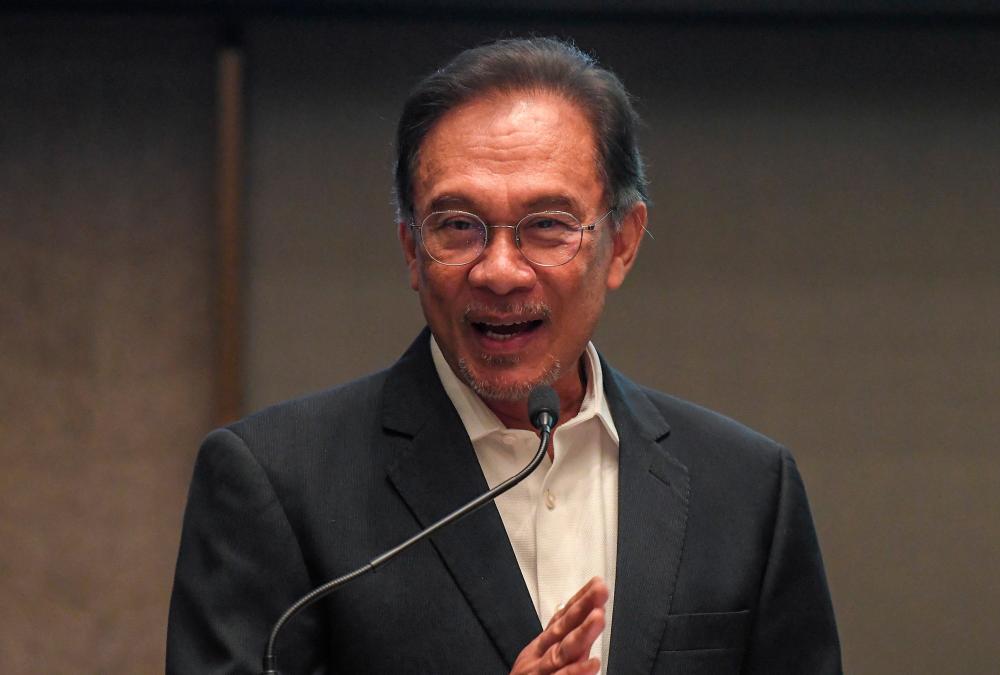 PKR) president Datuk Seri Anwar Ibrahim. — Sunpix by Amirul Syafiq Mohd Din