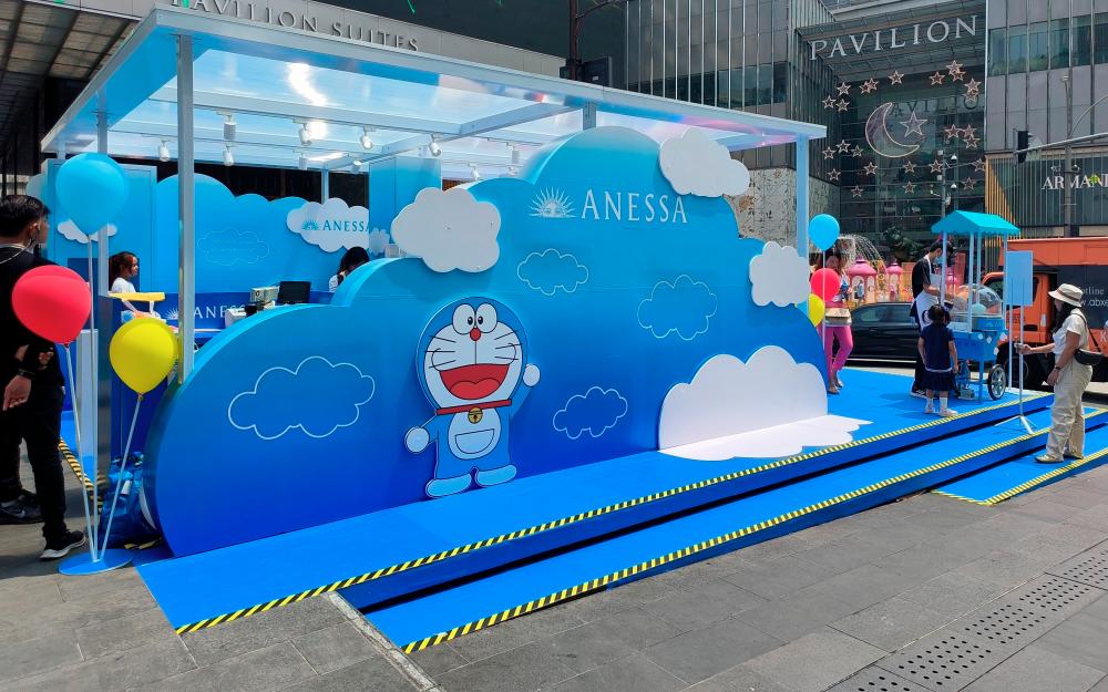 The Doraemon ANESSA Playland that will be operating at Fahrenheit 88 Outdoor in Jalan Bukit Bintang until May 2, 2023.