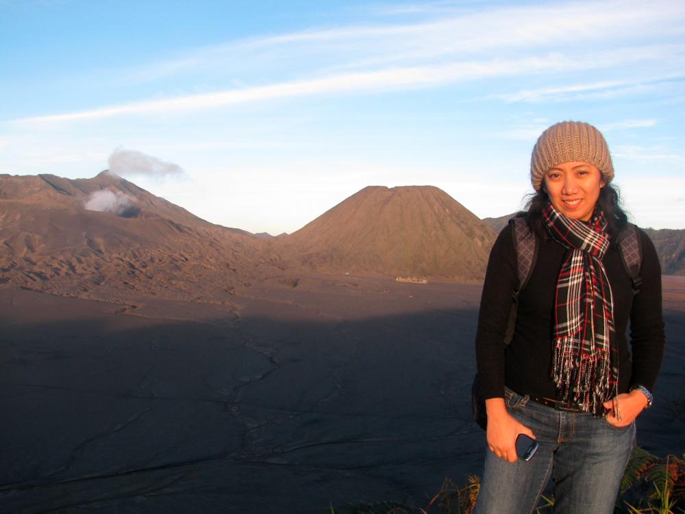 Ratih Purwarini, a doctor who passed away due to coronavirus disease, is pictured at Bromo Tengger Semeru National Park in Pasuruan, East Java province, Indonesia, Aug 28, 2011, in this handout photo obtained by Reuters on April 10, 2020. — Reuters