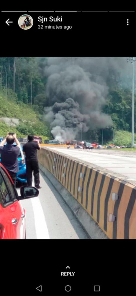 Trailers catch fire, cause 9 km jam on NS Highway