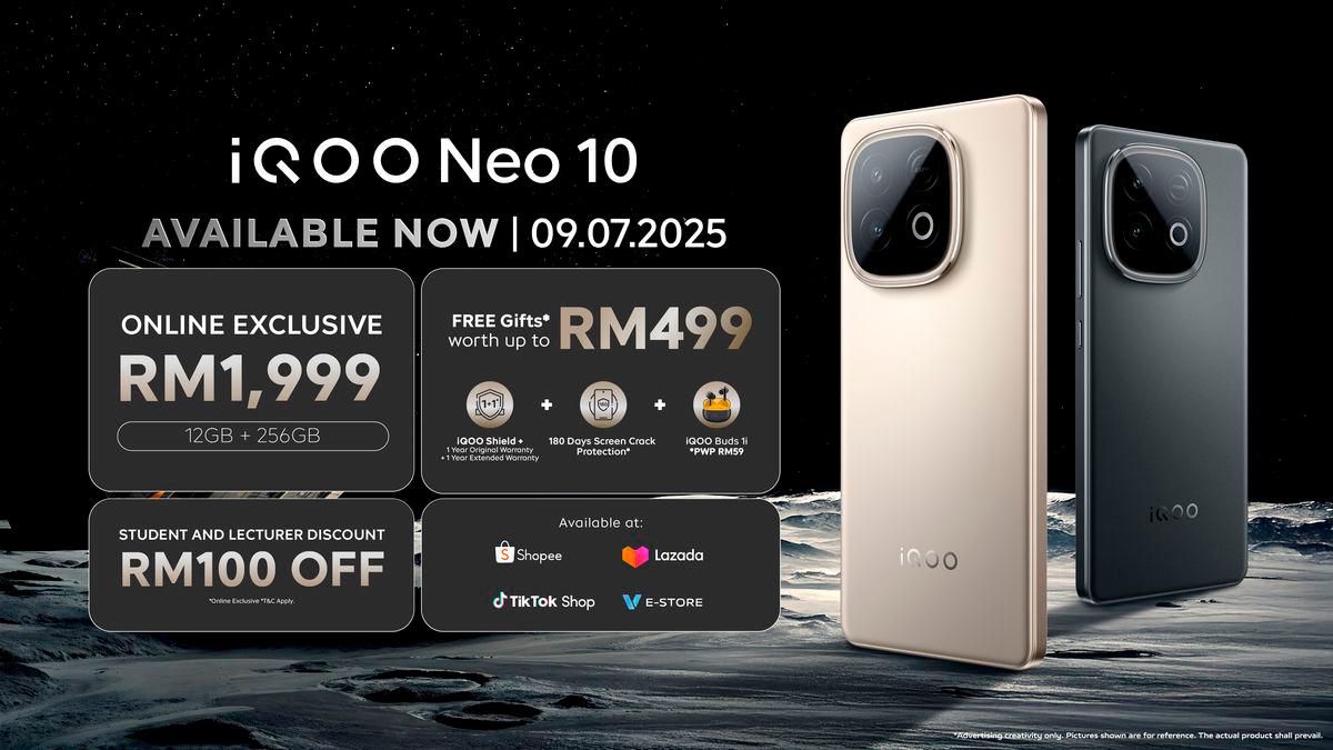 iQOO Neo 10 launches in Malaysia, combining flagship-level power with gamer-centric features $!iQOO Neo 10 launches in Malaysia, combining flagship-level power with gamer-centric features