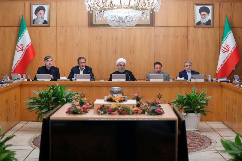Iranian President Hassan Rouhani speaks during the cabinet meeting in Tehran, Iran, November 20, 2019. - Reuters