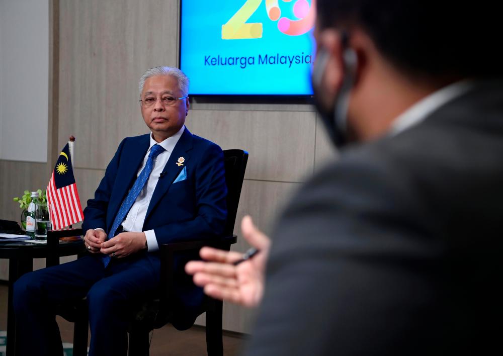 Prime Minister Datuk Seri Ismail Sabri Yaakob in an interview on 2022 Budget today. BERNAMApix