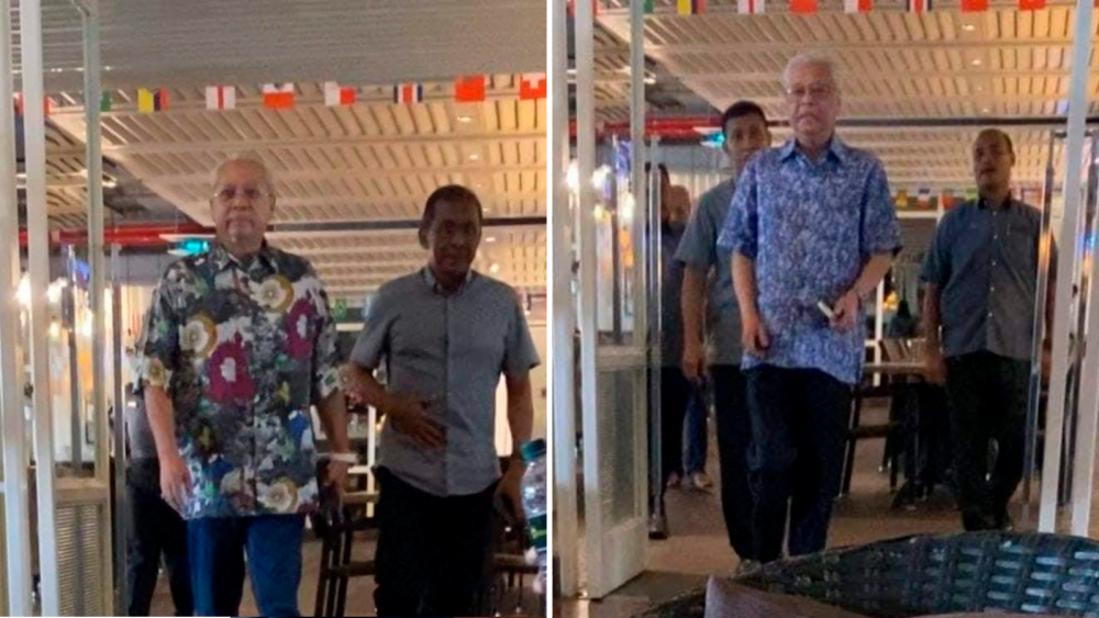 Pix of an alleged “meeting” between BN and PAS members purportedly took place at the Tropicana Golf &amp; Country Resort from 10.30am to noon yesterday. Credit: Twitter/@lady_bugg11