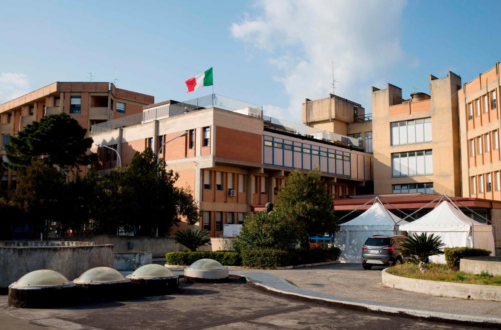 A view of the Locri's hospital in this southern city in the Italian Calabria region, on April 7, 2020. — AFP