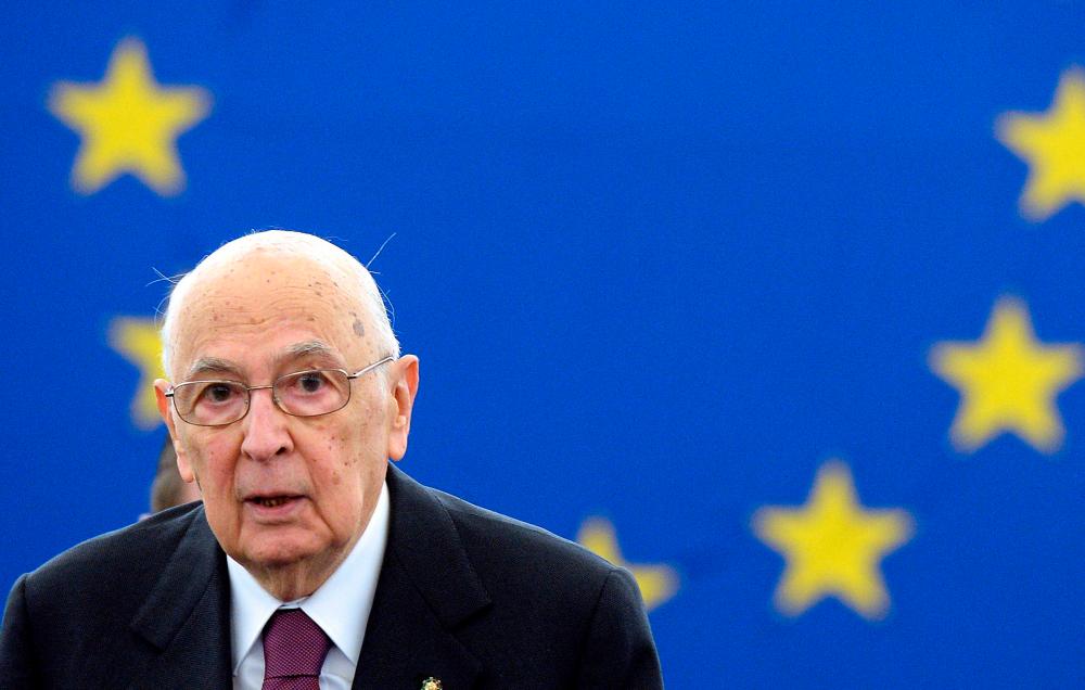 Former Italian President Giorgio Napolitano, historic leader of the Communist Party and promoter of European integration, has died at the age of 98 on September 22, 2023. AFPPIX