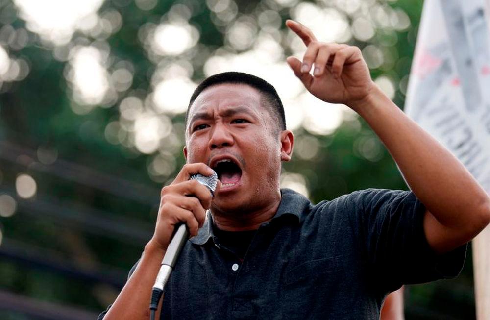 Pro-democracy protester Jatupat ‘Pai’ Boonpattararaksa gives a speech after being released from Bangkok Remand Prison in Bangkok, Thailand October 23, 2020. — Reuters