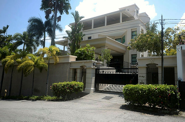 The bungalow reportedly belonging to Jho Low in Tanjung Bungah Park in Penang that was seized by law enforcement authorities. — Bernama
