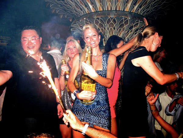 A glitzy Hollywood-style party with Jho Low.