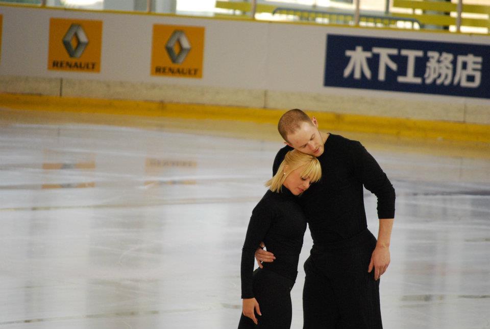 John Coughlin (R) with his figure skating partner Caydee Denney. — Pix from Facebook