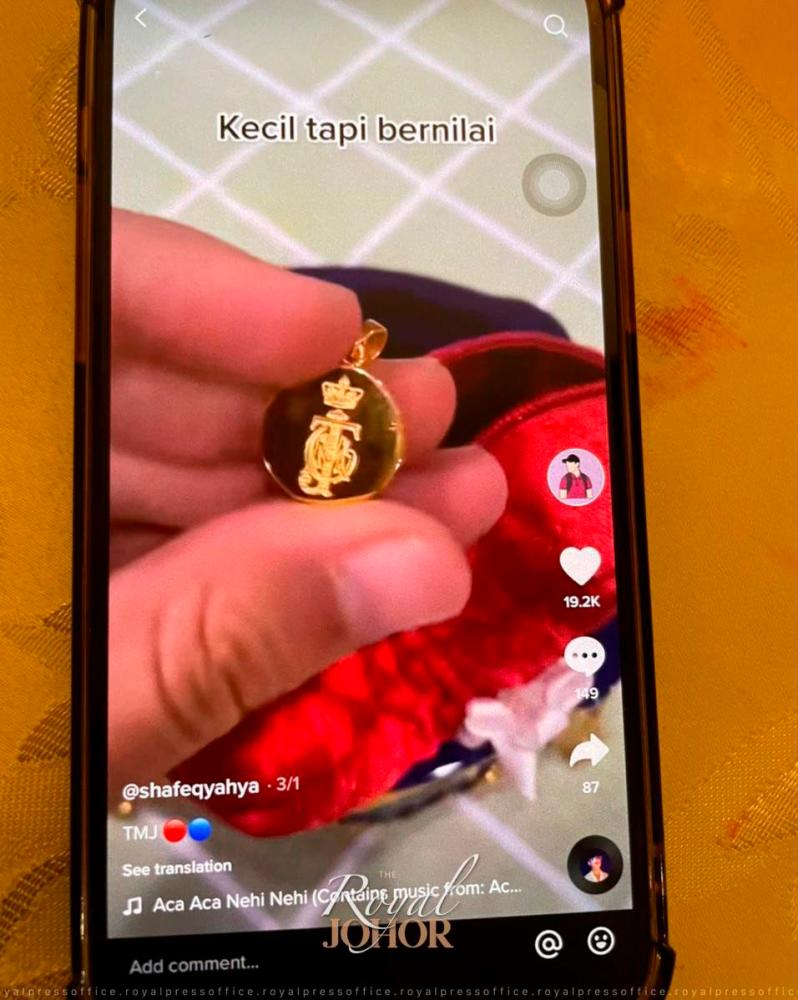 Kredit: Facebook The Royal Johor